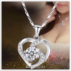 LAST ONE! Sterling Silver Necklace w/Clear CZ